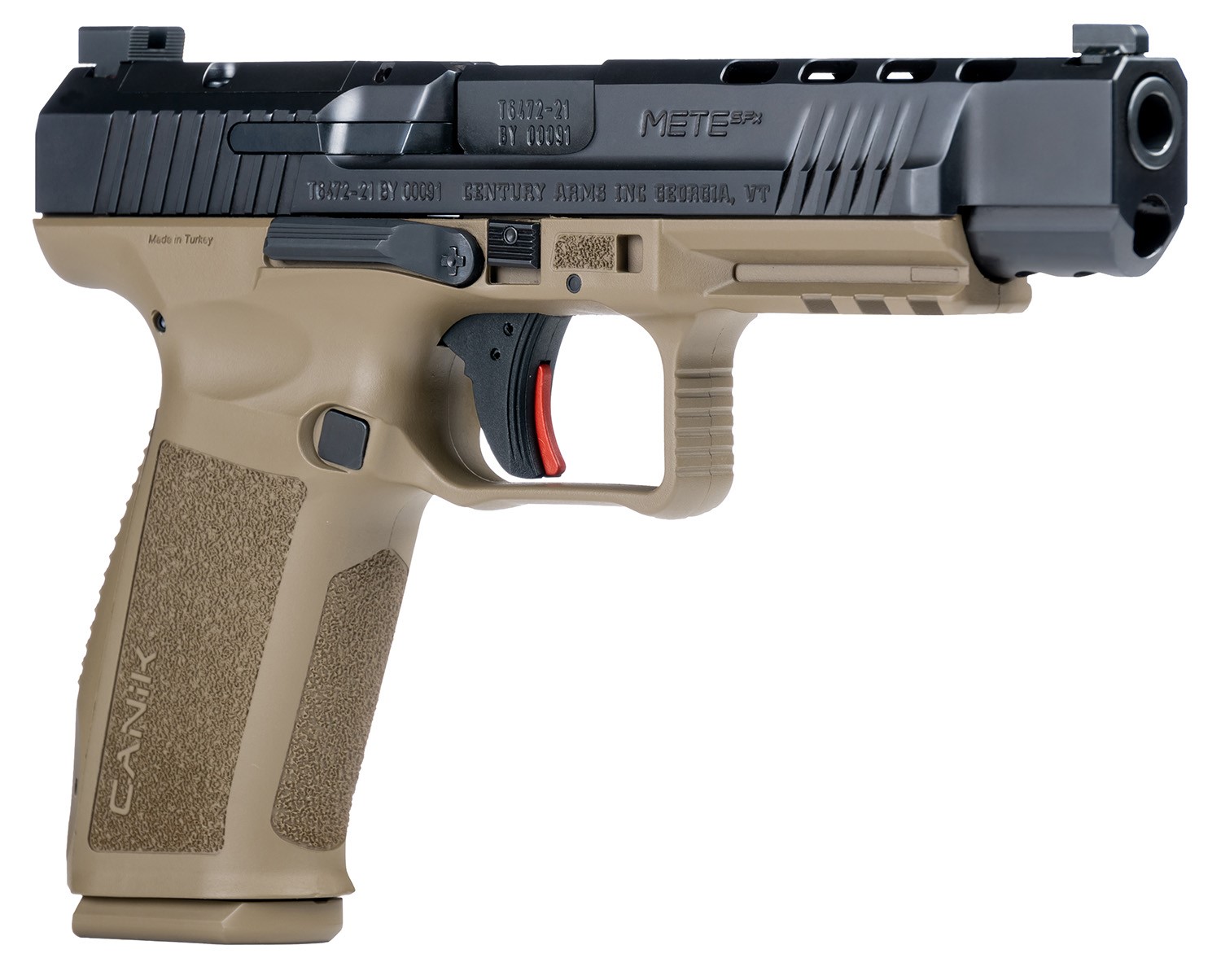 CANIK METE SFX 9MM BLK/FDE, 5.2" W/20RD & 18RD MAGS