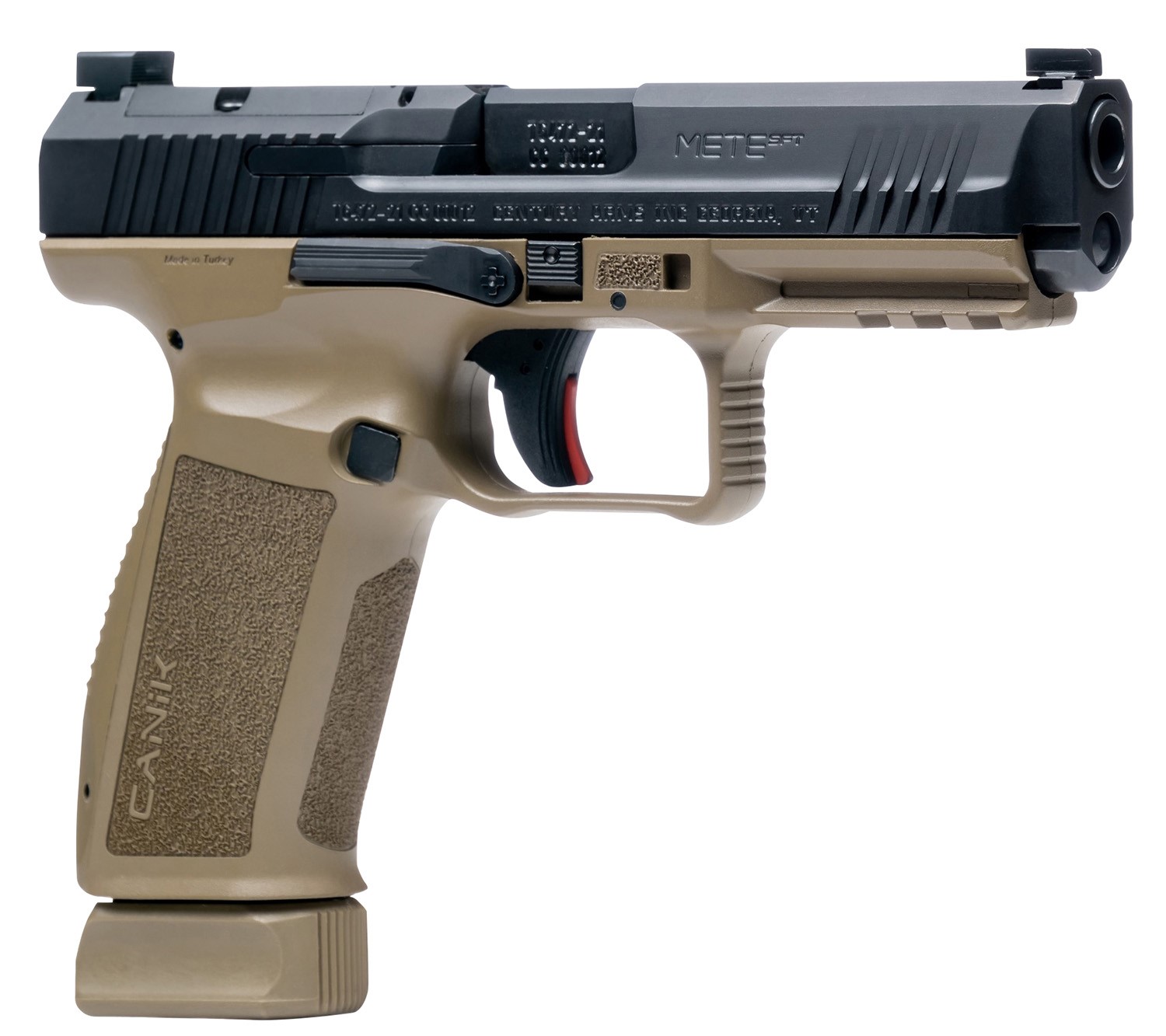 CANIK METE SFT 9MM BLK/FDE, 4.46" W/20RD & 18RD MAGS