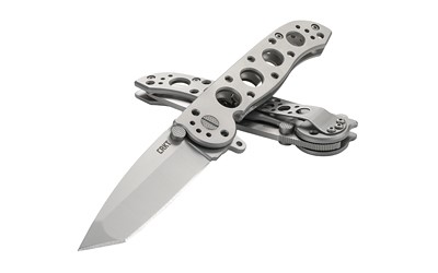 Columbia River Knife & Tool, M16-02SS SILVER TANTO Folding Knife, Silver, Plain Tanto Edge, 3.06" Blade, Sandvik 12C27 Steel, Frame Lock, Stainless Steel Handle