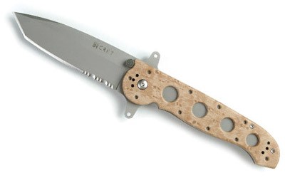 CRKT M16, 3.875" COMBO EDGE FDE TANTO POINT FOLDER, DESERT CAMO SCALES