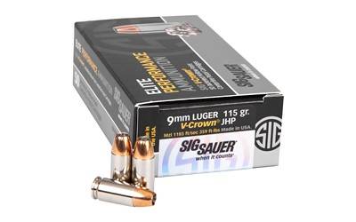 SIG ELT VC 9MMA1 115GR JHP-50RDS SIG ELT VC 9MMA1 115GR JHP-50RDS