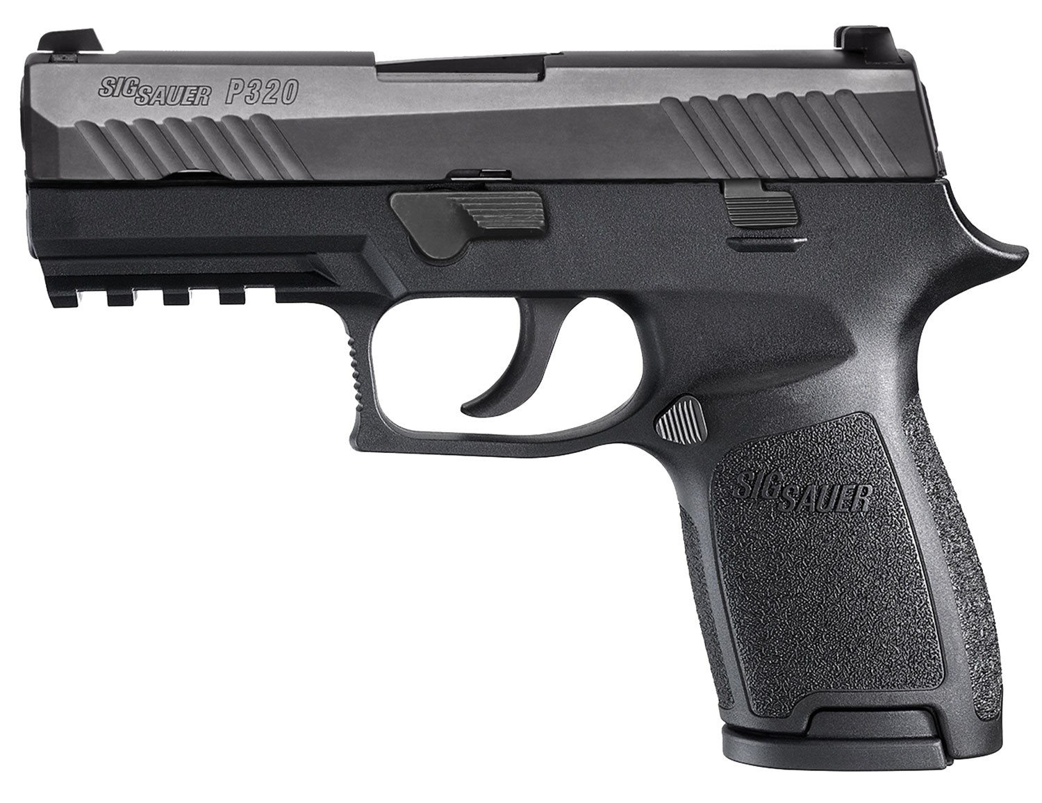 SIG P320 Full Striker 9mm 4.7 Inch Barrel Contrast Sights Black Nitron Slide Finish 17 Round SIG P320 Full Striker 9mm 4.7 Inch Barrel Contrast Sights Black Nitron Slide Finish 17 Round