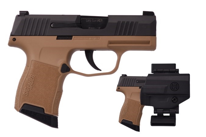 SIG P365 9MM 3.1" TWO-TONE W/HOLSTER VALUE PACK