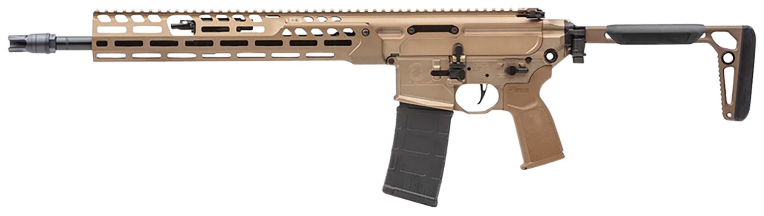 SIG SAUER MCX SPEAR LT, 556, 16" COYOTE, FOLDING STK, SIG QD SUPPRESSOR READY FLASH HIDER, ADJUSTABLE GAS BLOCK, 30RDS