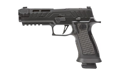 SIG SAUER P320 COMPACT SPECTRE, 9MM,  4.6" LXG GRIPS, BLACKOUT, NIGHT SITES, 2-15RD