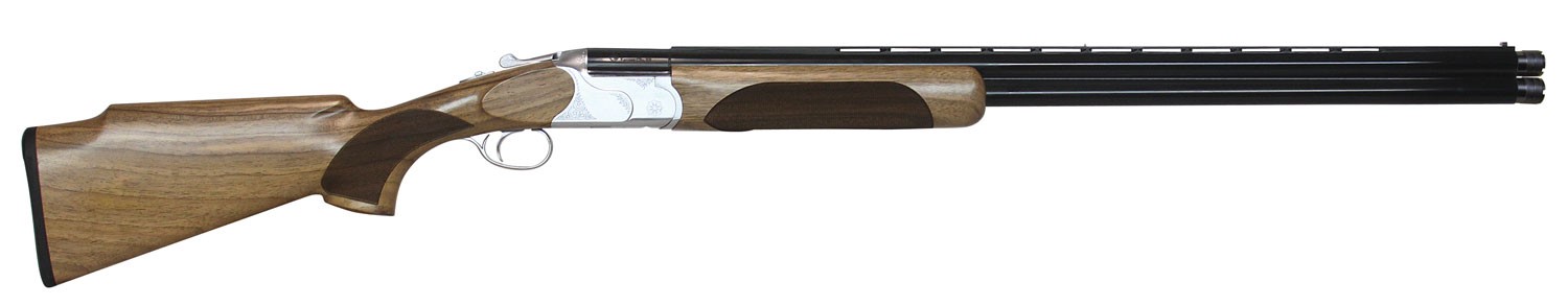 CZ-USA, REDHEAD PREMIER TARGET, 12 GA WITH 30 INCH GLOSS BLACK CHROME BARREL, 3" CHAMBER, 2RD CAPACITY, SILVER SATIN CHROME METAL FINISH & TURKISH WALNUT STOCK