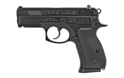 CZU CZ 75 P01 Compact With De-cocker 9mm Luger 3.7 Inch Barrel Black Finish Polycoat 14 Round