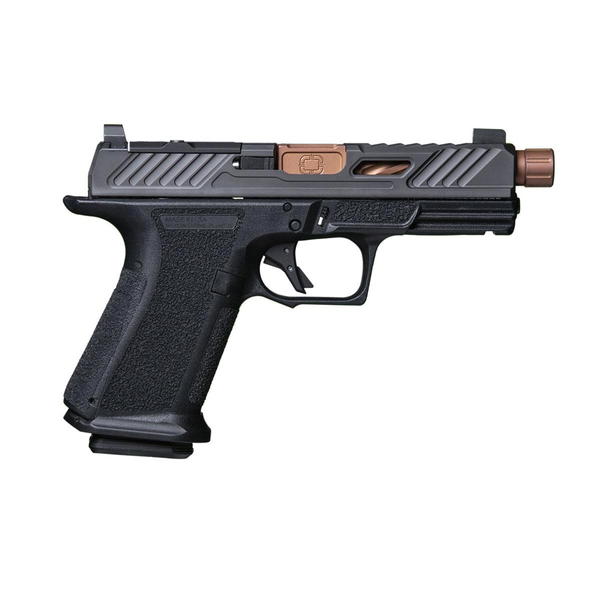 SHADOW SYSTEMS MR920 ELITE, O/R, 9MM 4" BLUE, W/THREADED BRONZE BARREL, 15RDS