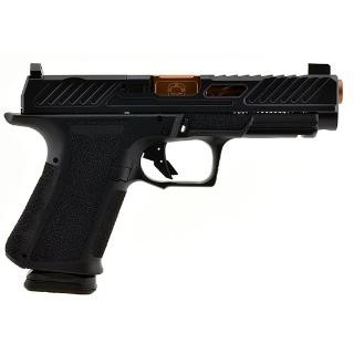 SHADOW SYSTEMS MR920L 9MM 4.5" BLK, EO SLIDE, DLC BREONZE BARREL, GRN TRITIUM FRT, 15RDS