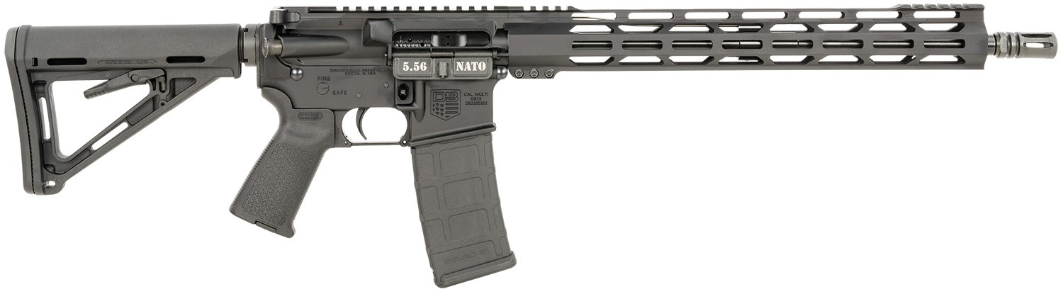 DIAMONDBACK, DB15, 5.56X45MM, BLACK, MAGPUL CARBINE STOCK & MOE GRIP, 15" M-LOK HANDGAURD