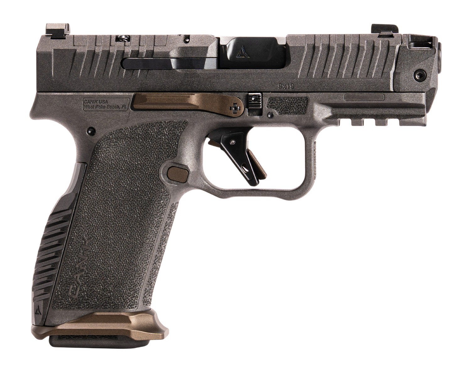 CANIK METE MC9 PRIME RADIAN, 9MM, 3.8", GREY, 17+1, W/ COMP, BACKSTRAP & MAGWELL