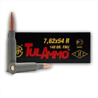TULA ARMS 7.62x54RAMMO, 148GR FMJ, STEEL CASED, 20RDS TULA ARMS 7.62x54RAMMO, 148GR FMJ, STEEL CASED, 20RDS