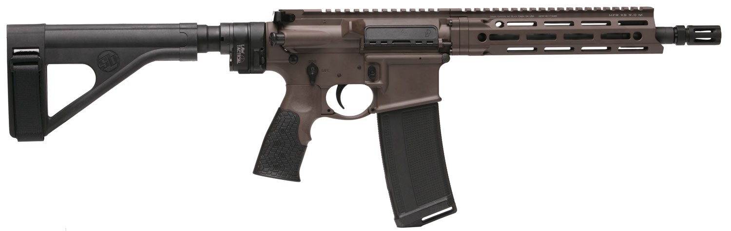 DANIEL DEFENSE DDM4 V7, PISTOL, 556, 10.3" FDE CERAKOTE W/BLK TRIM, TACTICAL FOLDING STOCK, 32RDS