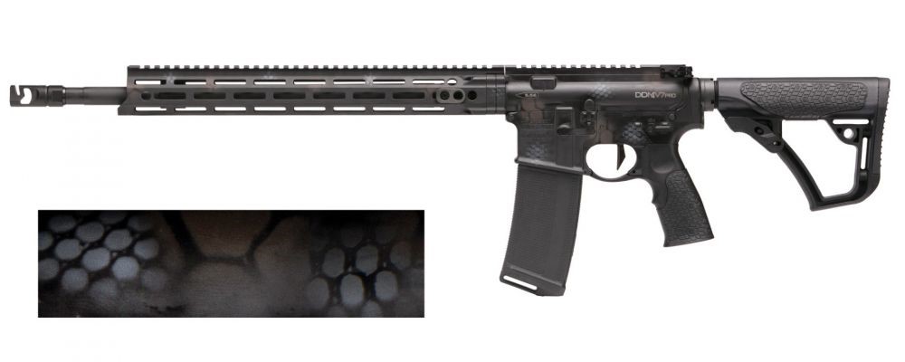 DANIEL DEFENSE DDM4 V7 PRO, 5.56 18" 32RD, RATTLECAN BLACK, W/MLOK 15" HANDGUARD