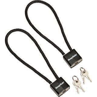 HOR CABLE LOCK, W/PADLOCK, 2PK