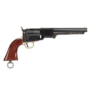 CIMARRON ARMS UBERTI TUCO 1860, 45LC, 7.5" BLUE W/BRASS TRIGGER GUARD WOOD GRIPS