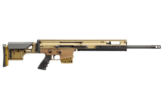 FNH SCAR 20S, 308WIN, 20", FDE, 10RDS, NONRECIPROCATING HANDLE, GEISSELE TRIGGER