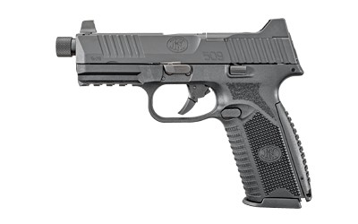 FN 509T, 9MM, BUNDLE, 4.5" BLACK, O/R, 4-24RD, 1-17RD, OPTICS READY, THREADED BARREL