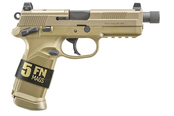 FNH FNX45 TACTICAL, 45ACP, FDE, 5MAG PKG