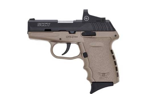 SCCY CPX-2 9MM BLK/FDE 10+1 RED DOT