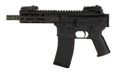 Tippmann Arms Company, M4-22 Micro Compact, Semi-Automatic Pistol, AR, 22 LR, 7" Barrel, A2 Birdcage Flash Hider, Matte Finish, Black, Free Float Aluminum M-LOK Handguard, Picatinny Rear Adapter, Front/Rear Flip Sights, 25 Rounds, 1 Magazine