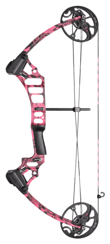 This pink camouflage compound bow is a stylish choice for any archer Mathews Mission Craze II in Pink Camo