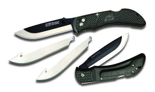 OUTDOOR EDGE ONYX EDC, BLACK W/3 REPL. BLADES